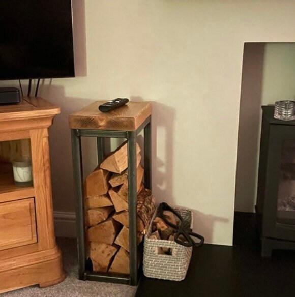 Rustic Log Holder Table Log Store Side Table Etsy UK