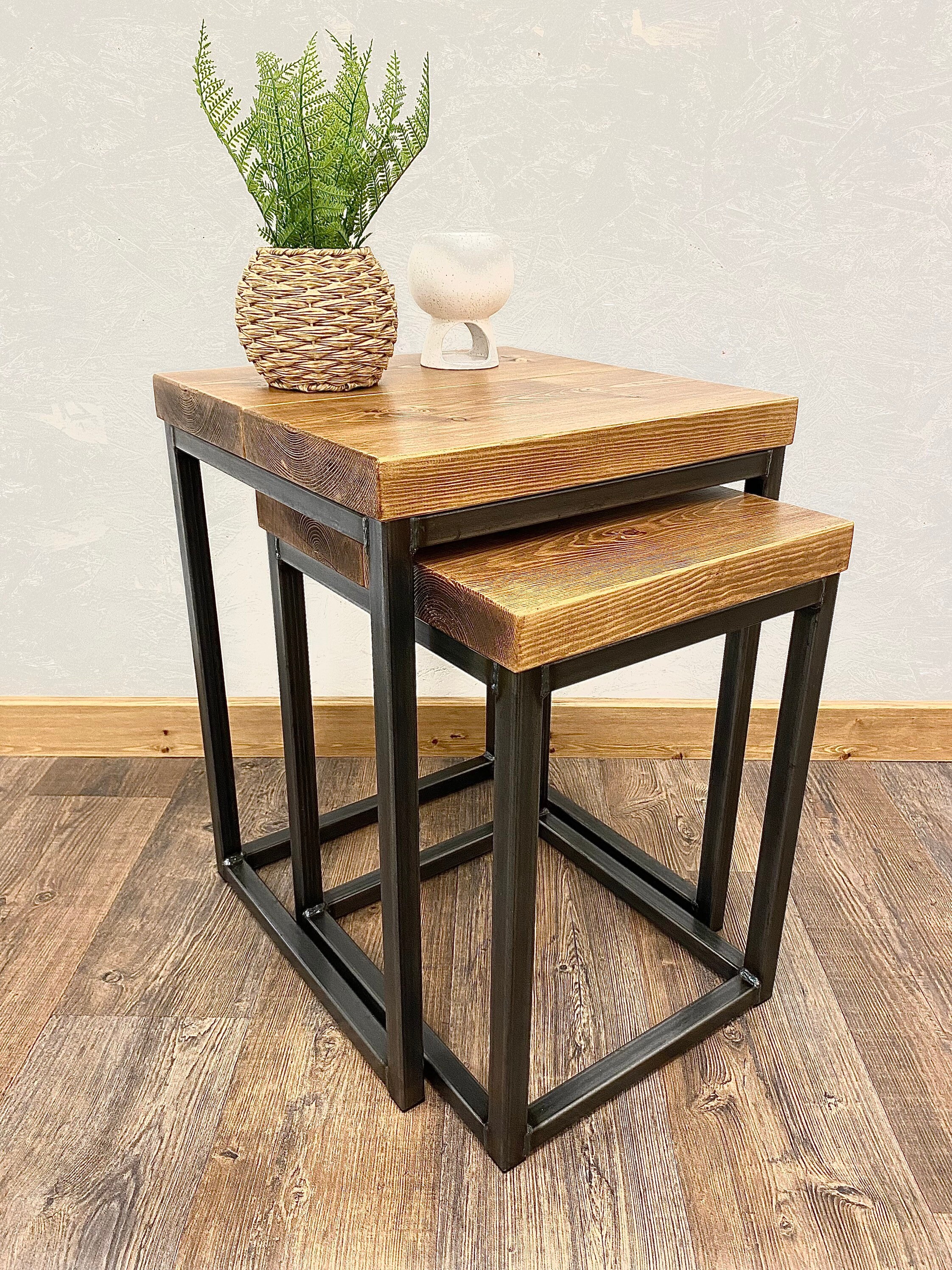 Mango wood 2024 coffee table nest