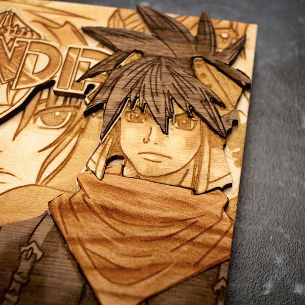 Grandia 2 Dreamcast game made out of wood