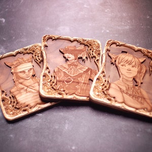 Aangepaste Houten Final Fantasy 14 / XIV Triple Triad kaart