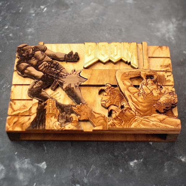 Wooden DOOM SNES Cartridge