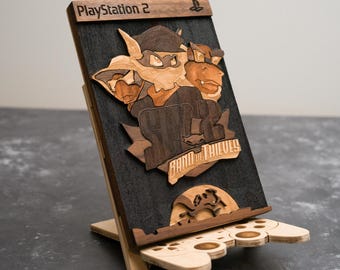 Wooden Sly Cooper 2 PlayStation 2 / PS2 Cartridge replica