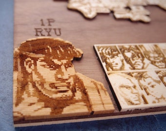 Custom Wooden Street Fighter 2 menu screen with characters you can pick