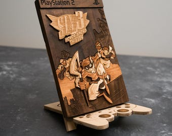 Wooden Sly Cooper 3 PlayStation 2 / PS2 Cartridge replica