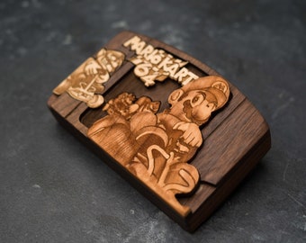 Wooden Mario Kart 64 Nintendo 64 / N64 Cartridge replica