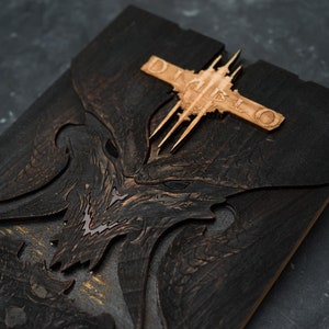 Wooden Diablo 3 PC Game print
