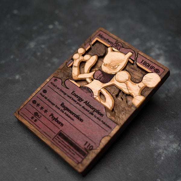 Tarjetas de Pokémon de madera personalizadas