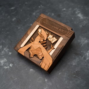 木製ポケモンシルバーゲームボーイカートリッジレプリカ
