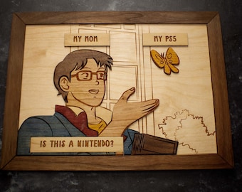 Wooden Anime Butterfly meme with your own text
