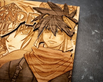 Grandia 2 Dreamcast game made out of wood