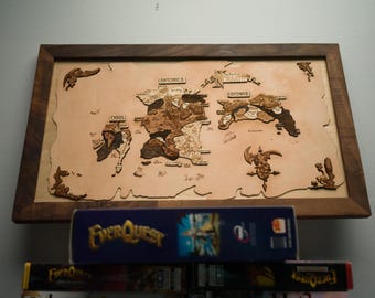 Wooden / Leather EverQuest Map