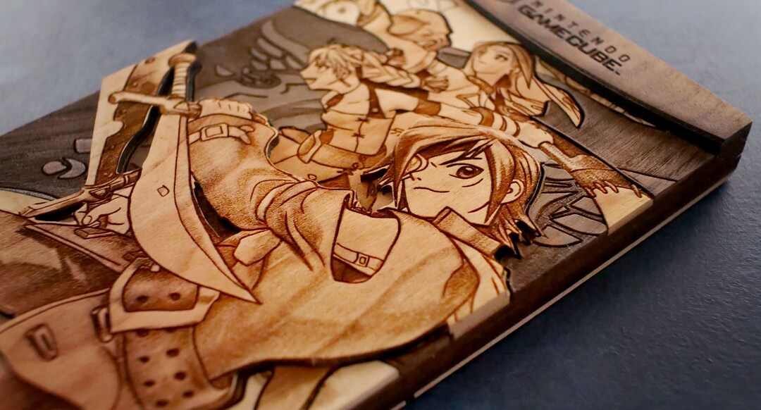 Wooden Skies of Arcadia Gamecube Cartridge Etsy