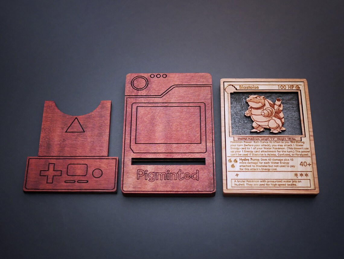 Custom Wooden Pokemon Cards Etsy