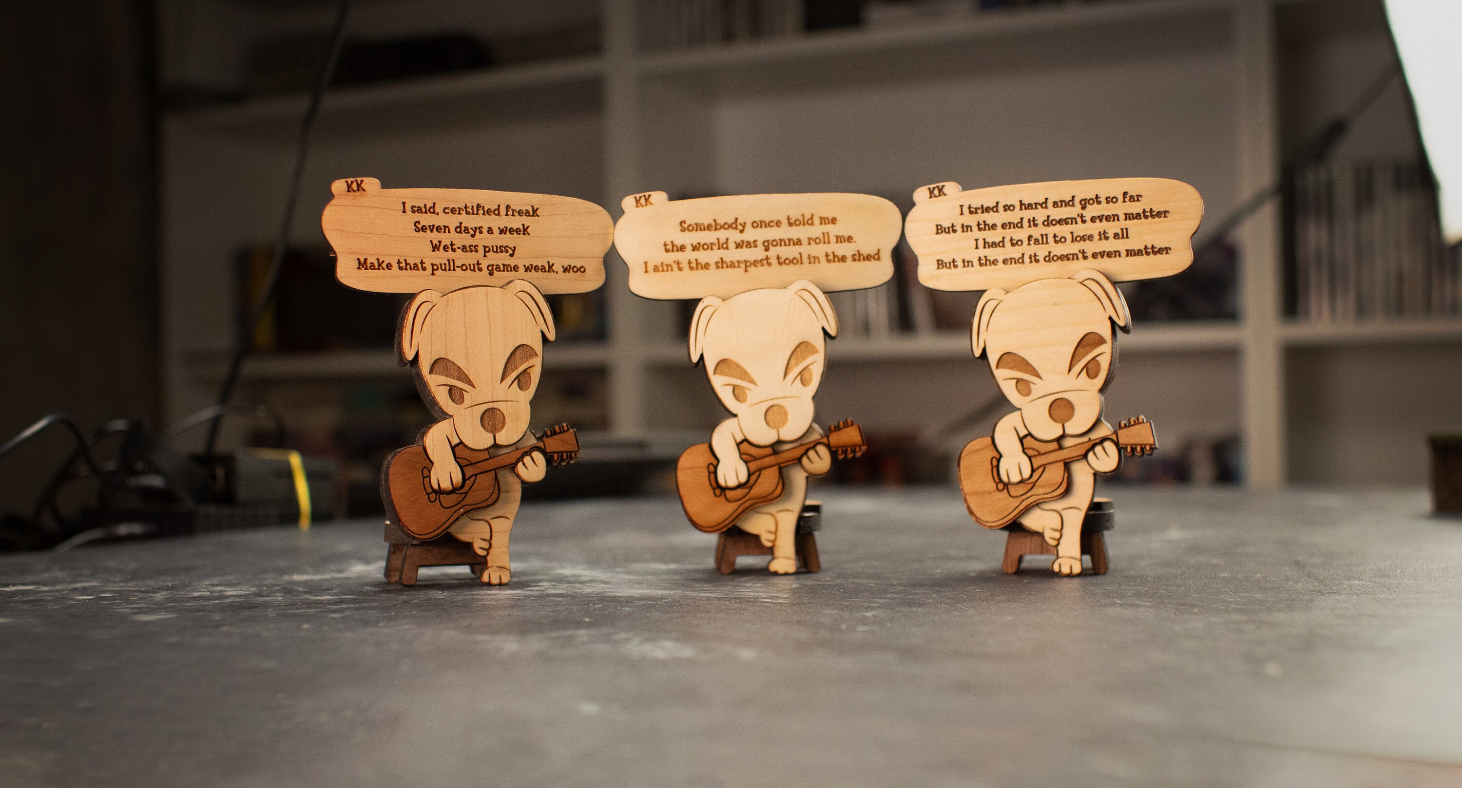 3D Wooden KK Slider With Custom Lyrics - Etsy Ireland