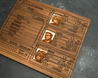 Custom Wooden Legend of Dragoon menu screen with characters you can pick