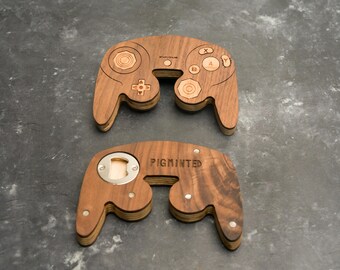 Wooden Gamecube Bottle opener with magnets