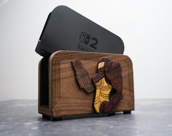 Wooden Henna / Mehndi Samus Metroid Nintendo Switch 2 Dock Sleeve