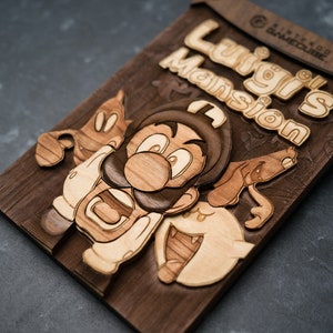 Hölzernes Luigi's Mansion GameCube Modul