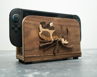 Wooden Henna / Mehndi Hollow Knight Nintendo Switch 2 Dock Sleeve