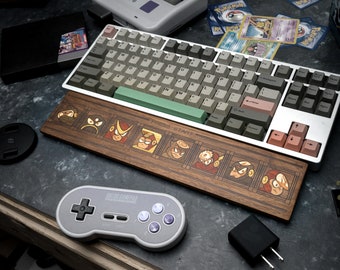 Wooden Mega Man 2 rest/assist for your keyboard