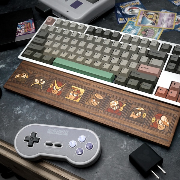 Support/assistance Mega Man 2 en bois pour votre clavier