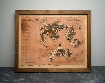 Mapa de madera/cuero de Final Fantasy 6/VI