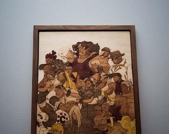 Impresión de madera Street Fighter 3rd Strike
