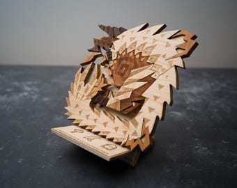 Impresión grabada en madera de tu monstruo favorito de Monster Hunter