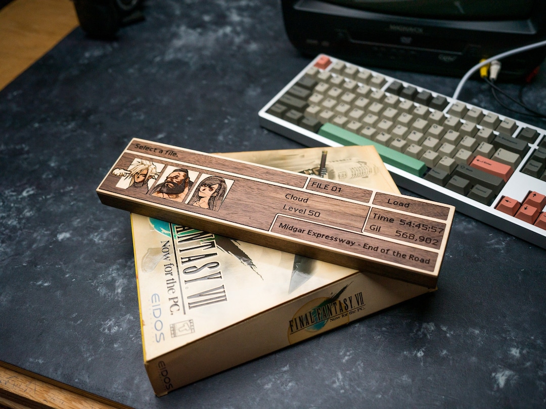 Custom Wooden Final Fantasy Rest/assist for Your Keyboard