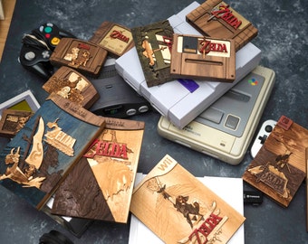 Custom wooden cartridges for most game consoles