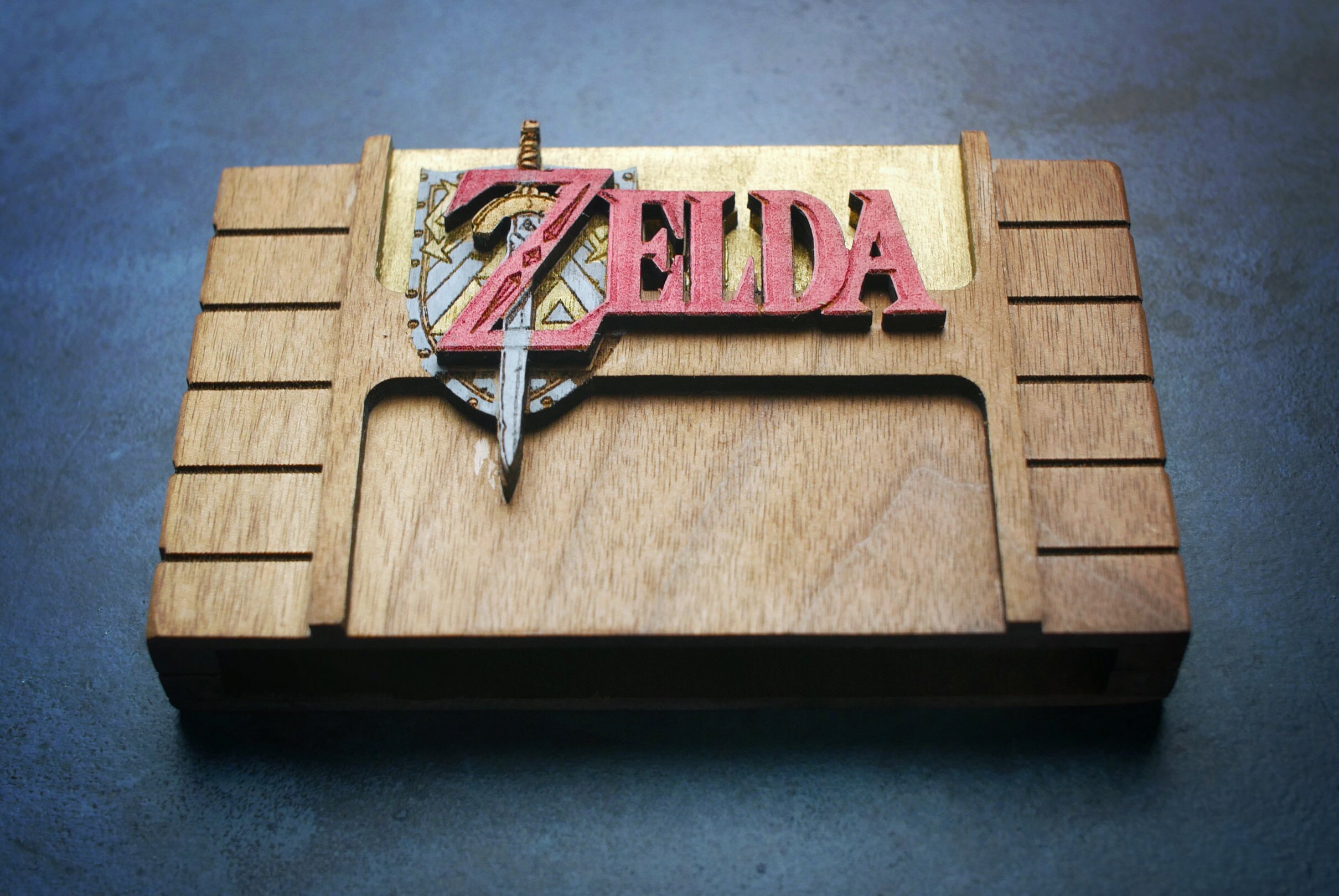 Wooden Legend of Zelda SNES Cartridge with option for a Etsy