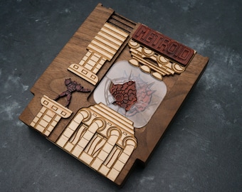 Limted run wooden Metroid cartridge