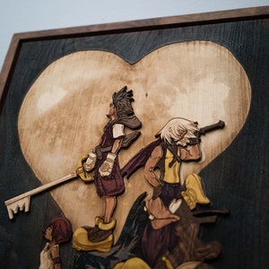 Wooden Kingdom Hearts Poster Print