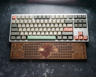Descanso/assistência de madeira Zelda Breath of the Wild para o seu teclado