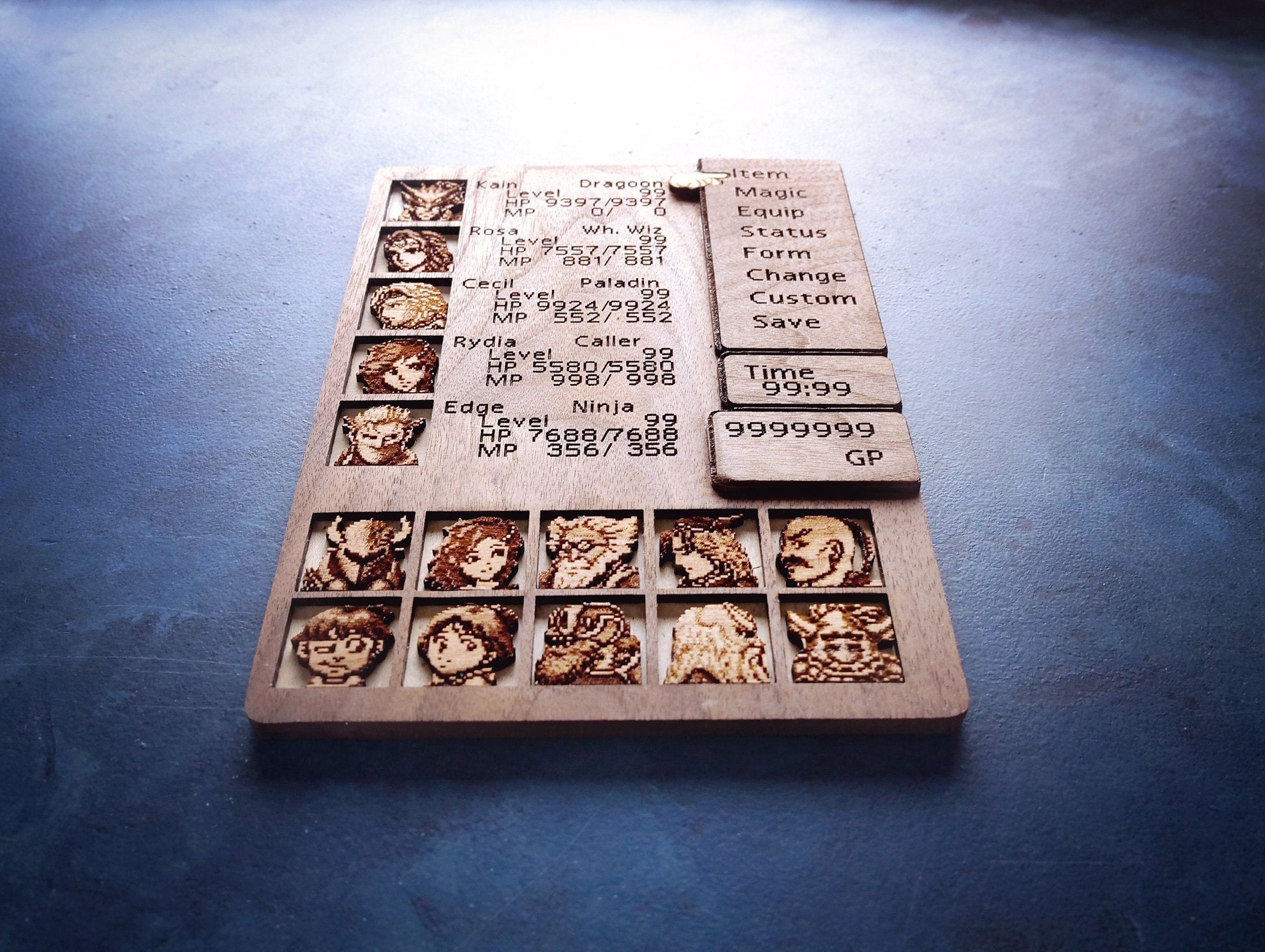 Ff Iv Menu Custom Wooden Final Fantasy IV Menu Screen With Characters You Can Pick ...