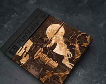 Cartucho de madera para PlayStation de Castlevania Symphony of the Night