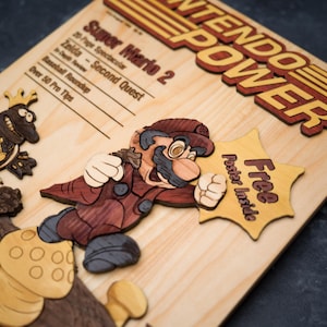 Hölzerner Nintendo Power Magazin Druck