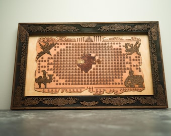 Wooden / Leather Zelda Breath of the Wild tapestry
