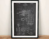 Selmer Trumpet Musical Instrument Patent Art Poster