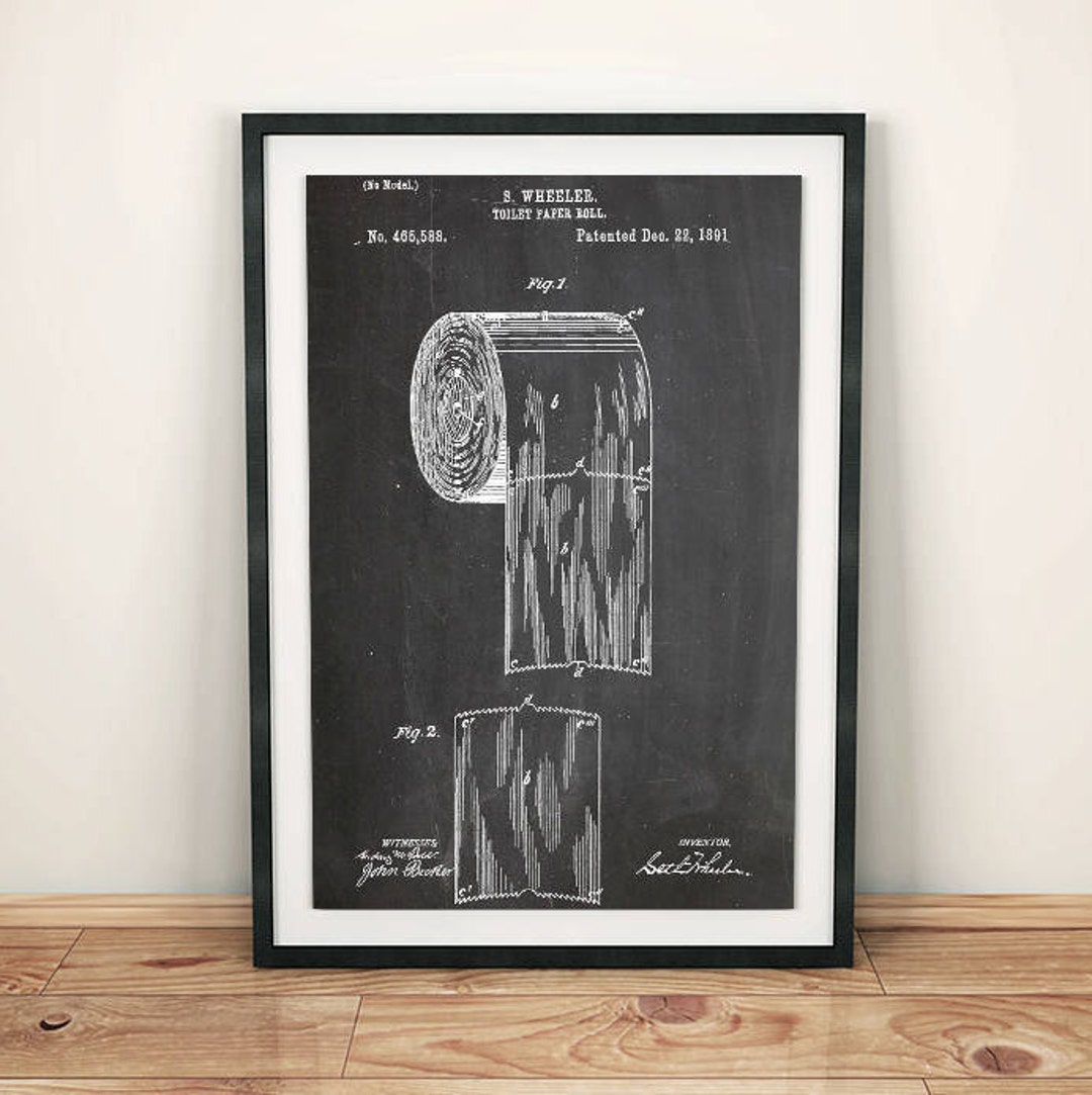 Toilet Paper Roll Patent Art Poster - Etsy
