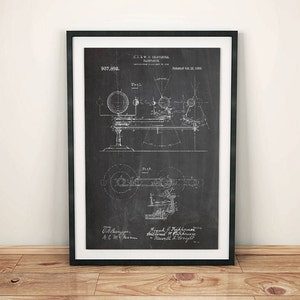Planetarium Space Patent Art Poster