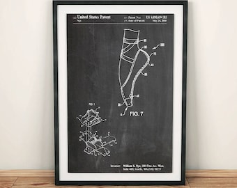 Pantofola di danza sport brevetto Art Poster