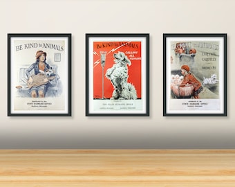Sii gentile con gli animali ragazze x3 3 poster poster pacchetto pacchetto