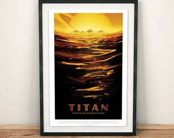 Titan Kraken NASA laboratorio scienza spazio Art Poster