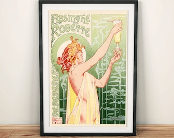 Francese Assenzio Robette Vintage alcol Poster pubblicità