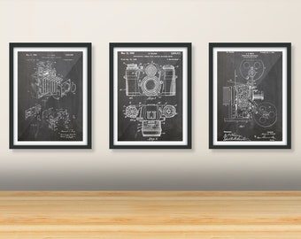 Kinetoscopio della fotocamera Fotografia Fotocamera fotografica Brevetto Art x3 3 Poster Poster Bundle Pack
