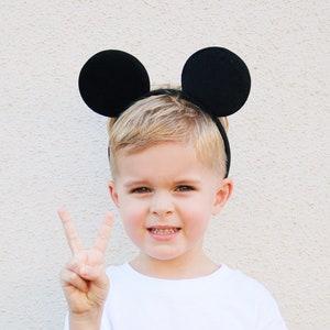 Mouse Ears | Mouse Ears Boy | Black Felt Mouse Ears | Felt Mouse Ears  | Boy Mouse Ears | Black Felt Mouse Ears