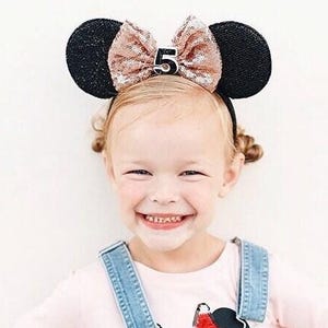 Birthday Mouse Ears Headband | Any Age Birthday Magic Mouse Ears | Choose Age + Color