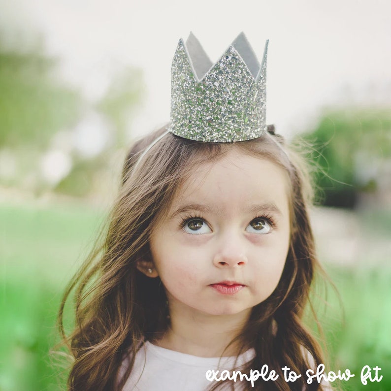 First Birthday Crown 1st Birthday Crown 1st Birthday Girl Outfit First Birthday Girl Pastel Rainbow Glitter Crown Lilac Detail image 7