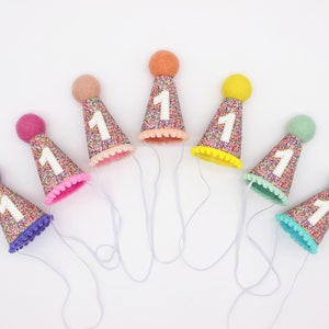 Sprinkles First Birthday Hat | 1st Birthday Hat | 1st Birthday Girl | First Birthday Outfit Girl | Mosaic Glitter Hat + Choose Color Details